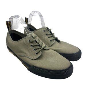 Dr Marten's Pressler Canvas NEW Shoes Lace Up Sneakers Men's 11M Gray Green